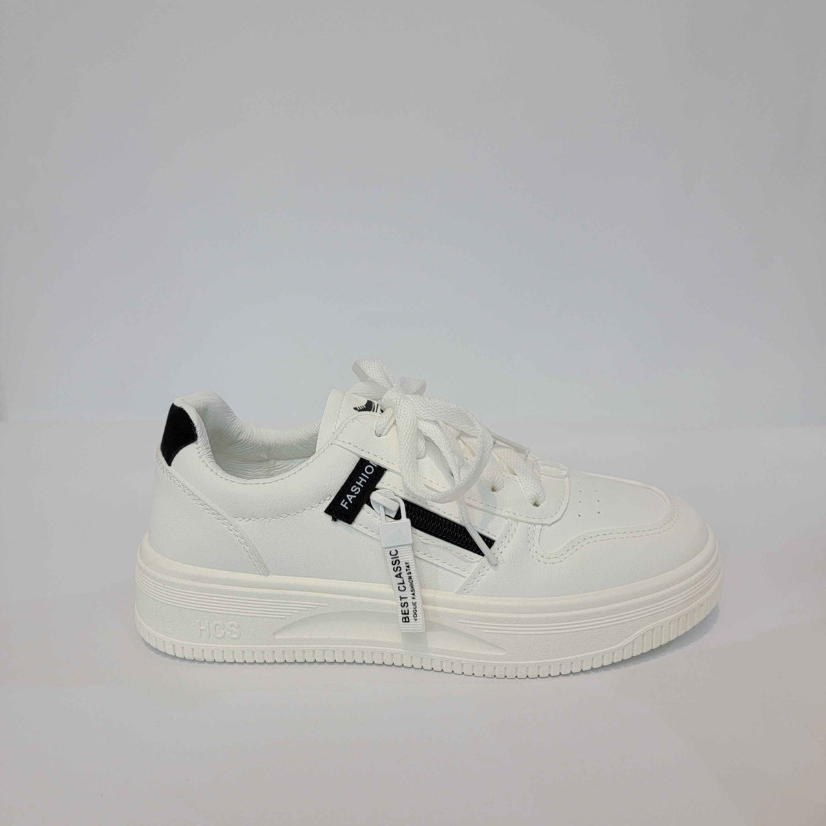 Best Classic Zipper Accent Sneakers - Yellow