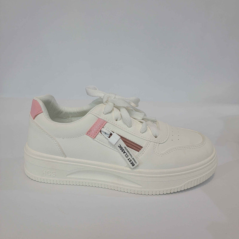 Best Classic Zipper Accent Sneakers - Yellow