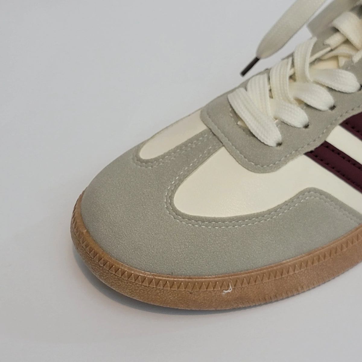 Cross B. red classic lace-up sneaker, side view