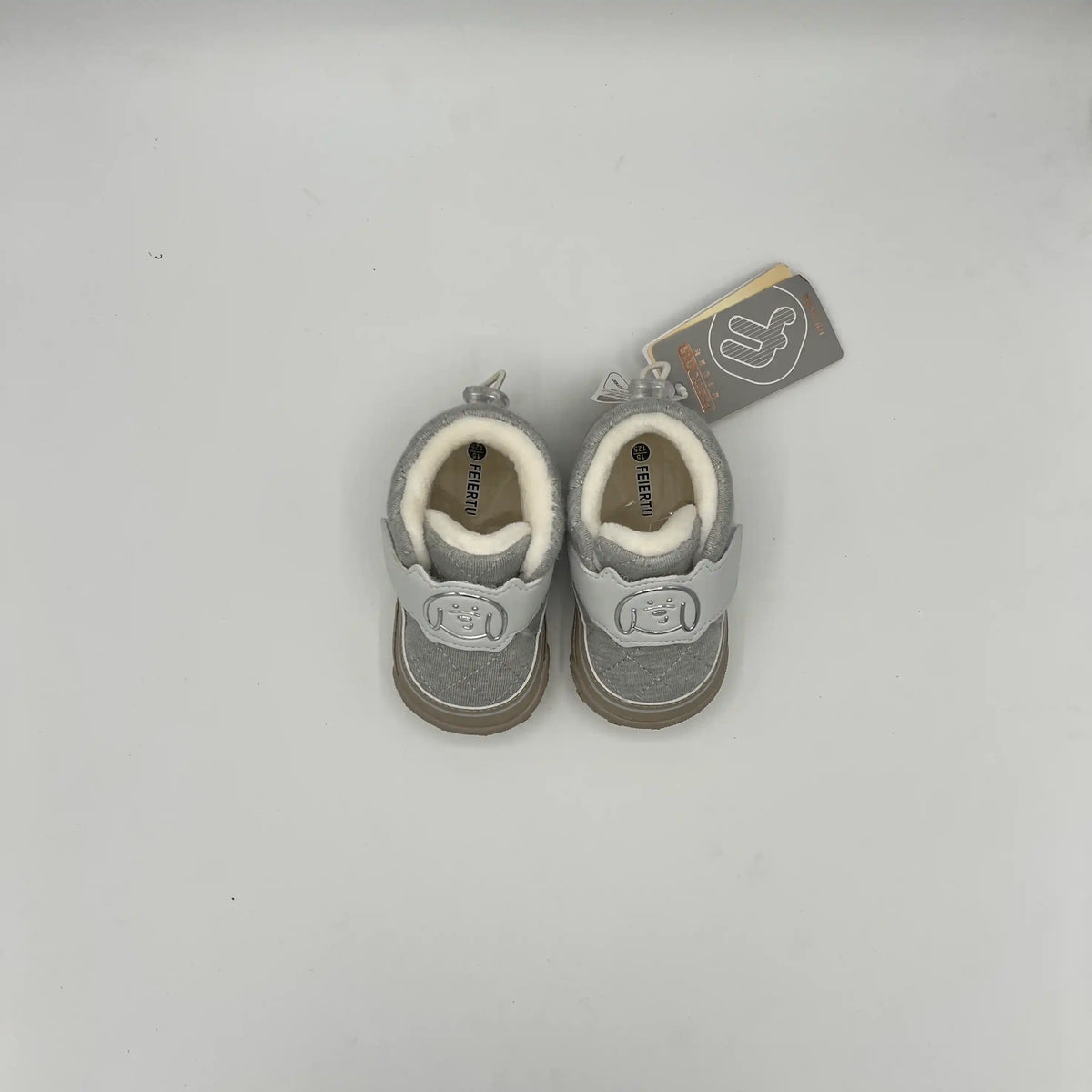 Feiertu Quilted Dog Embossed Soft Warm Crib Booties (6008)