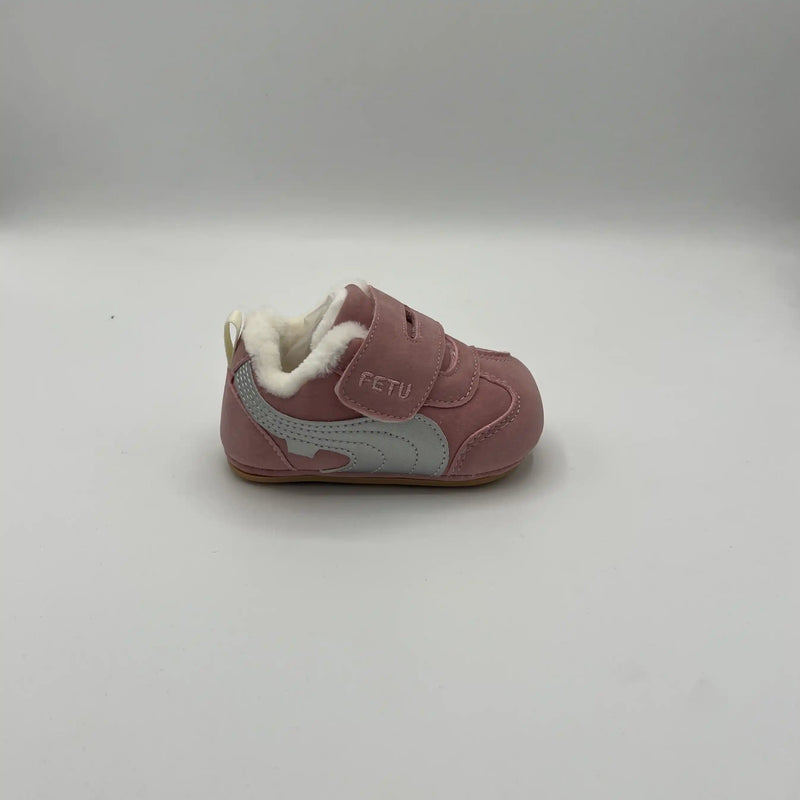 FETU Warm Fur-Lined Soft Sole Crib Shoes (6181)