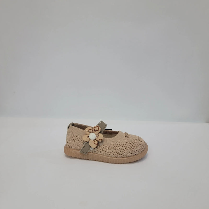 Flower Knit Ballerina Shoes - A-90
