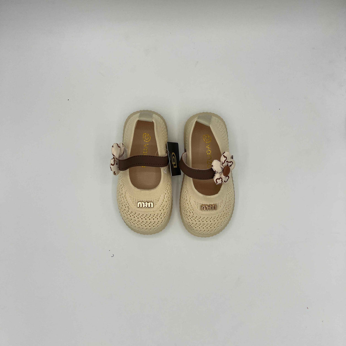 Flower Knit Ballerina Toddler Shoes - A-90