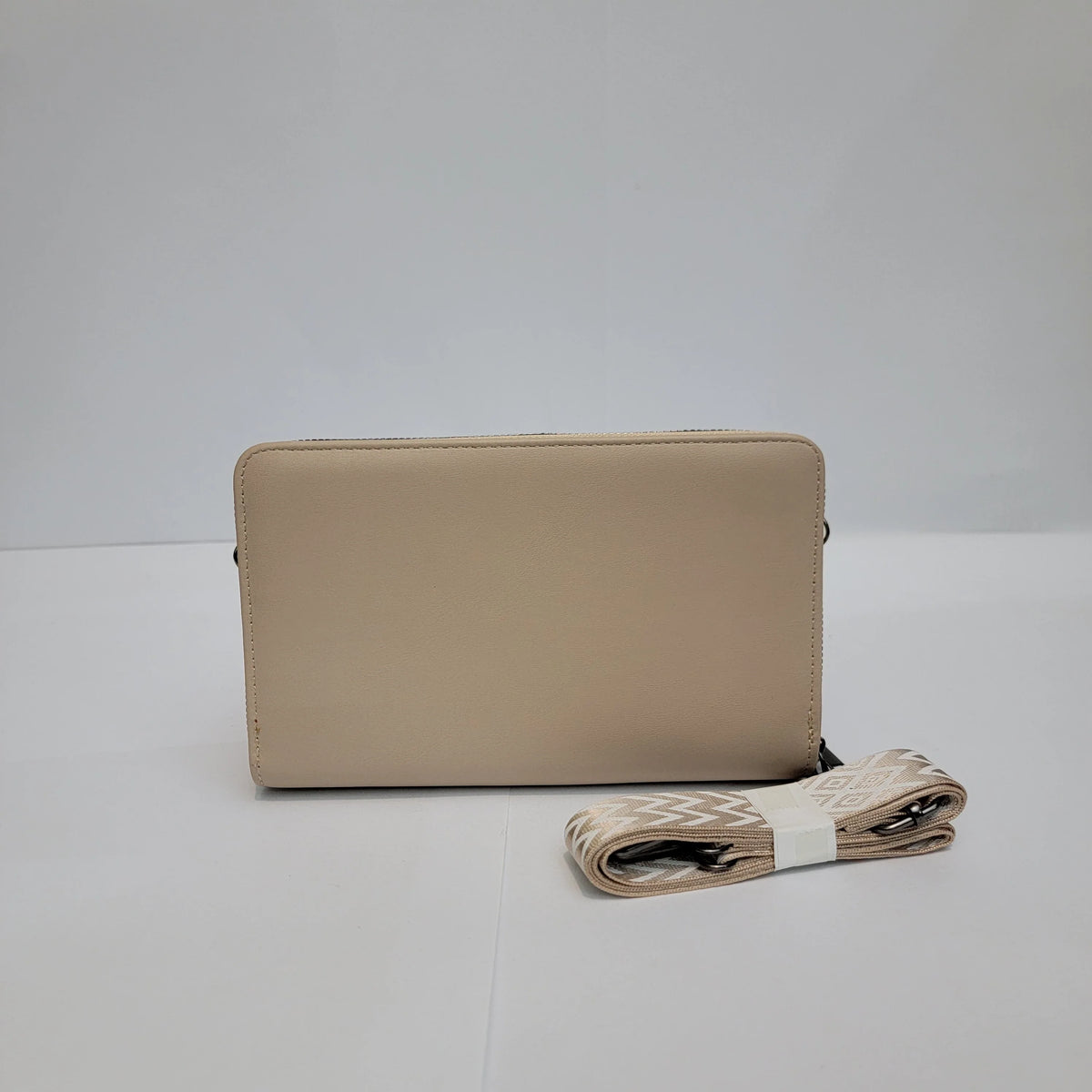Cross B. light beige crossbody bag, side view