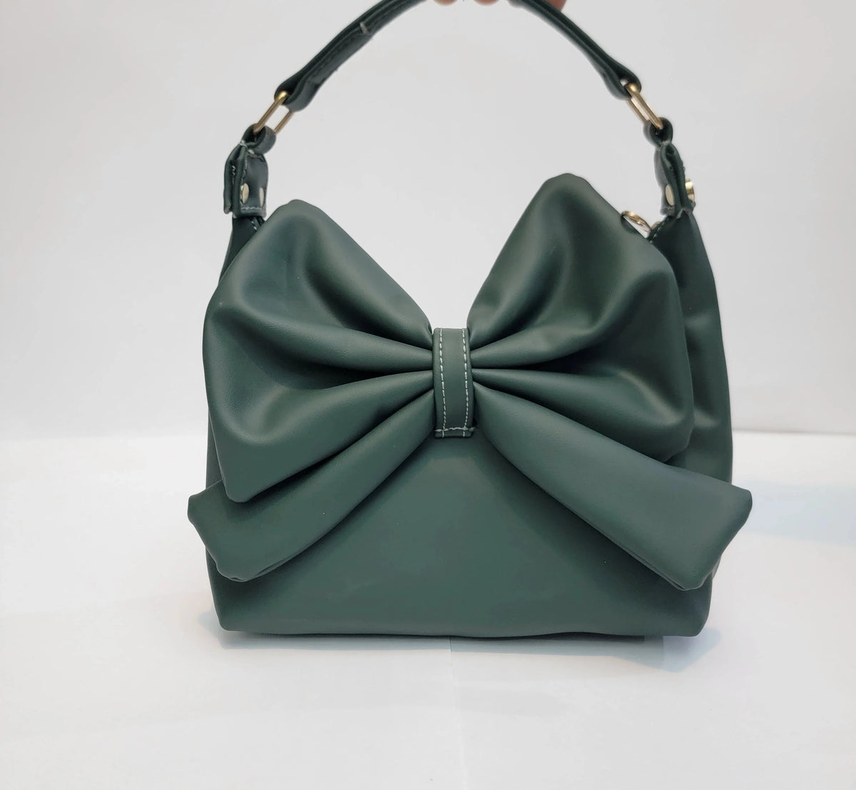 Cross B. bow-detail shoulder bag, front view, alternate colorway
