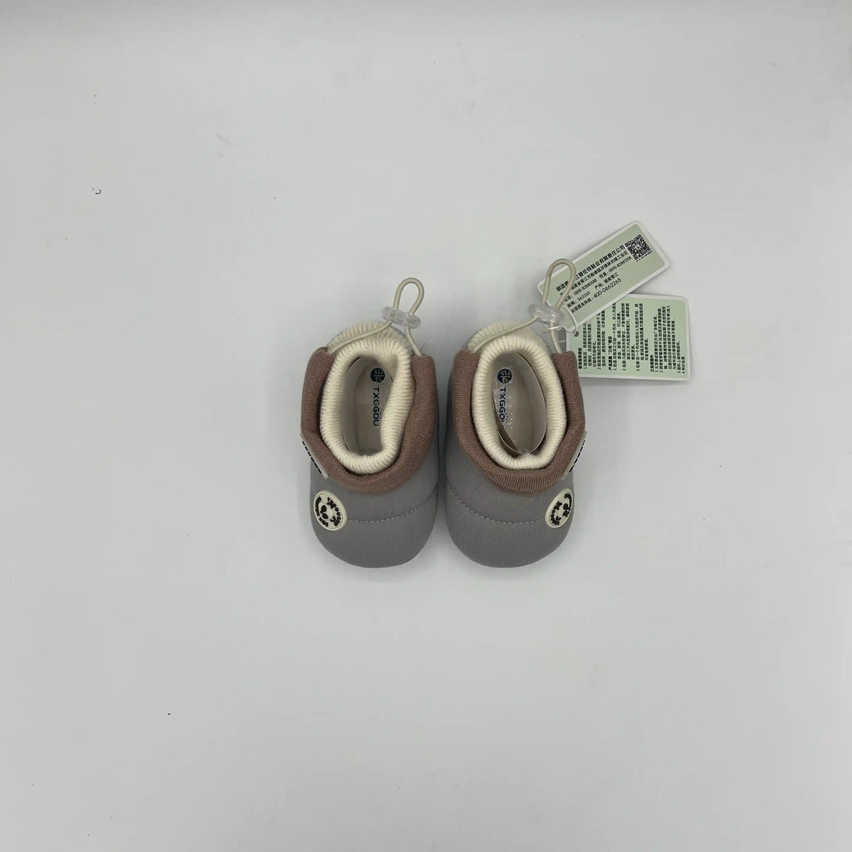 TXGGOU Bear Emblem Soft Warm Infant Booties (6611)